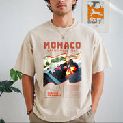 Monaco Grand Prix 1984 Vintage Washed T-Shirt in Beige