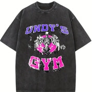 Undy's Gym Skeleton Vintage Washed T-Shirt in Black