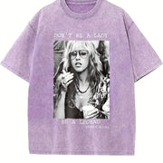 Don't Be a Be a Legend Vintage Washed T-Shirt in Purple