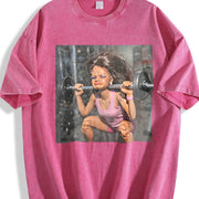 Weightlifting Glam Doll Vintage Washed T-Shirt in Red