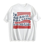 I'm Just Mad as Hell Cotton T-Shirt in White