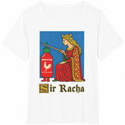 Sir Racha Knight Meme Cotton T-Shirt in White