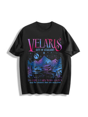Velaris City of Starlight Acotar Cotton T-Shirt in Black