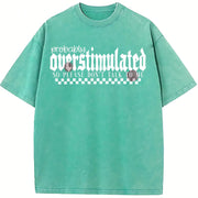 Probably Overstimulated Vintage Washed T-Shirt in Blue
