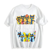 Pete the Cat the Eras Tour Cotton T-Shirt in White