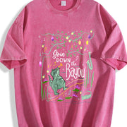 New Orleans Bayou Goin Down the Bayou Vintage Washed T-Shirt in Red