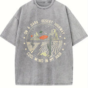 Howell the Best Choice for Spring Vintage Washed T-Shirt in Gray