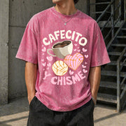 Latina Mexican Baked Concha Pastry Conchas Vintage Washed T-Shirt in Red