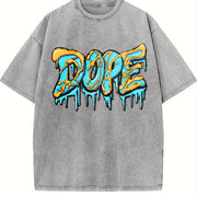 1 Pcs Heavy Adorable Vintage Washed T-Shirt in Gray