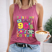 4.26 V-neck Women's Color Cotton Tank Top in Red