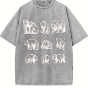 Bears 90s ® Tattoo Vintage Washed T-Shirt in Gray