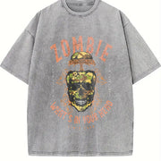 Retro Music Rock Band Concert vintage washed oversized T-shirt in Gray