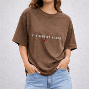Onyx Storm vintage washed oversized T-shirt in Brown