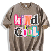 Kind Is Cool Vintage Washed T-Shirt in Brown