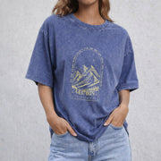 Velaris City Of Starlight vintage washed oversized T-shirt in Blue