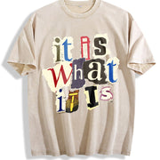 Y2K UFO Vintage Washed T-Shirt in Beige