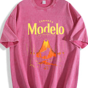 Cerveza Modelo Vintage Washed T-Shirt in Red