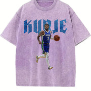 Kyrie Basketball For Dallas Fans vintage washed oversized T-shirt in Purple