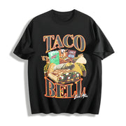 Taco Bell 90's Bootleg Cotton T-Shirt in Black