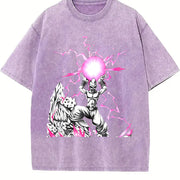 Majin Buu DBZ – Anime Retro Anime for Fans vintage washed oversized T-shirt in Purple