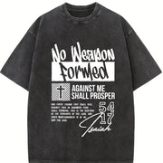 Retro 230 Christian Distressed for Youth Festive Vintage Washed T-Shirt in Black