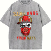 🏈 BANG NINER GANG Vintage Washed T-Shirt in Gray