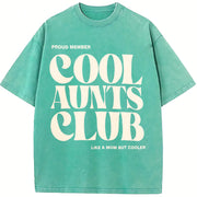 Cool Aunts Club vintage washed oversized T-shirt in Blue