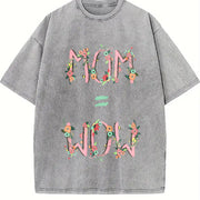 Mommy Is Awesome! Vintage Washed T-Shirt in Gray
