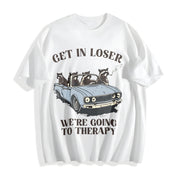 We're Going to Therapy Cotton T-Shirt in White