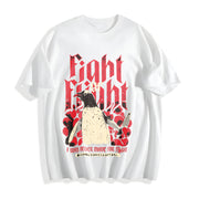 Fight or Flight Penguin Cotton T-Shirt in White