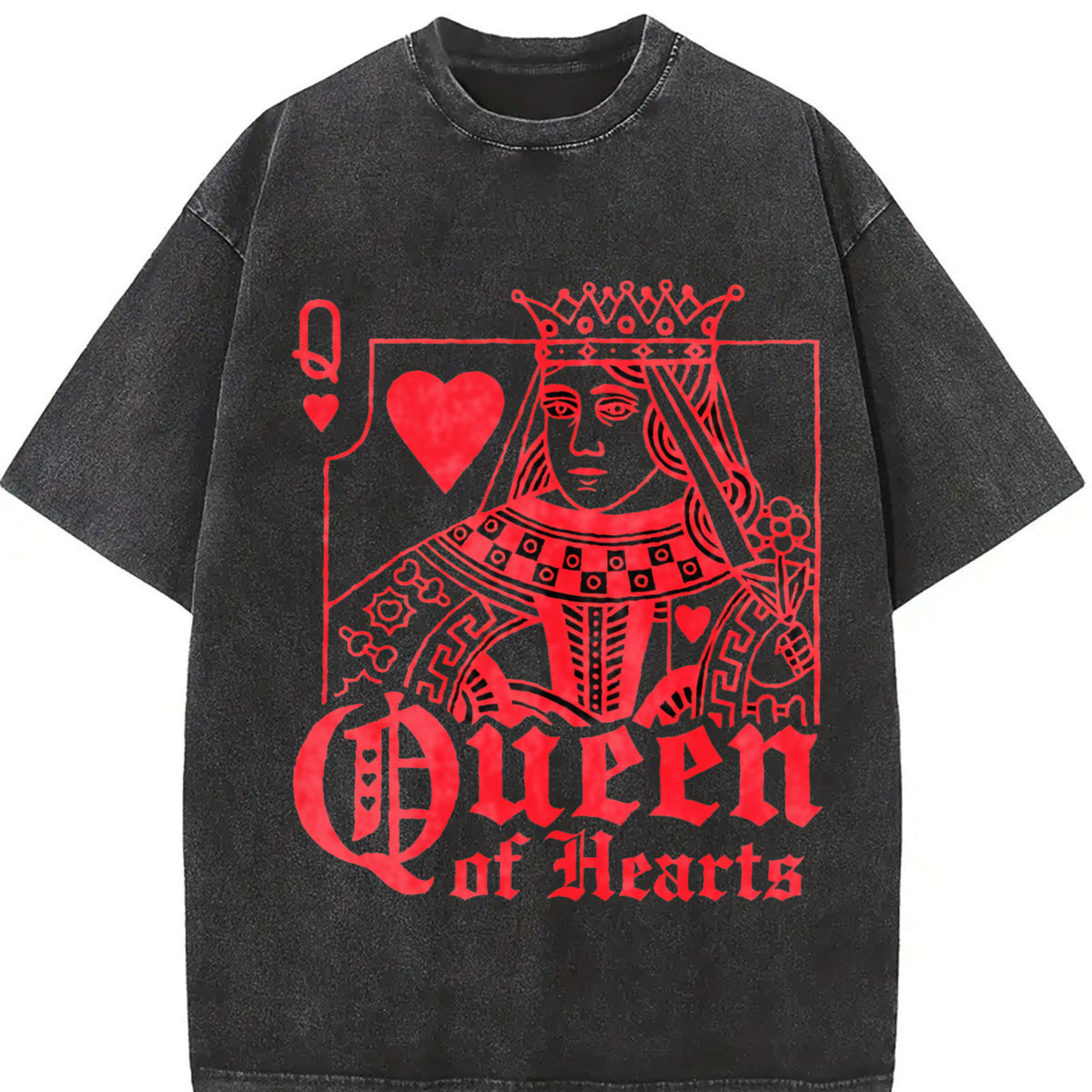 Distressed for Christmas & Attire Vintage Washed T-Shirt in Black