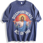 Jesus Disappointments All Of You vintage washed oversized T-shirt in Blue