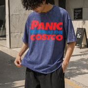Panic at the Costco Vintage Washed T-Shirt in Blue