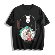 Spirited Away Ghibli Cotton T-Shirt in Black