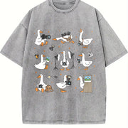 Silly Goose Photographer Vintage Washed T-Shirt in Gray
