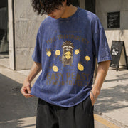 Easy Peasy Lemon Squeezy Vintage Washed T-Shirt in Blue