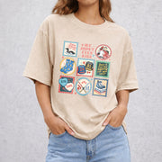 Heated Rivalry Connor & Ilya vintage washed oversized T-shirt in Beige