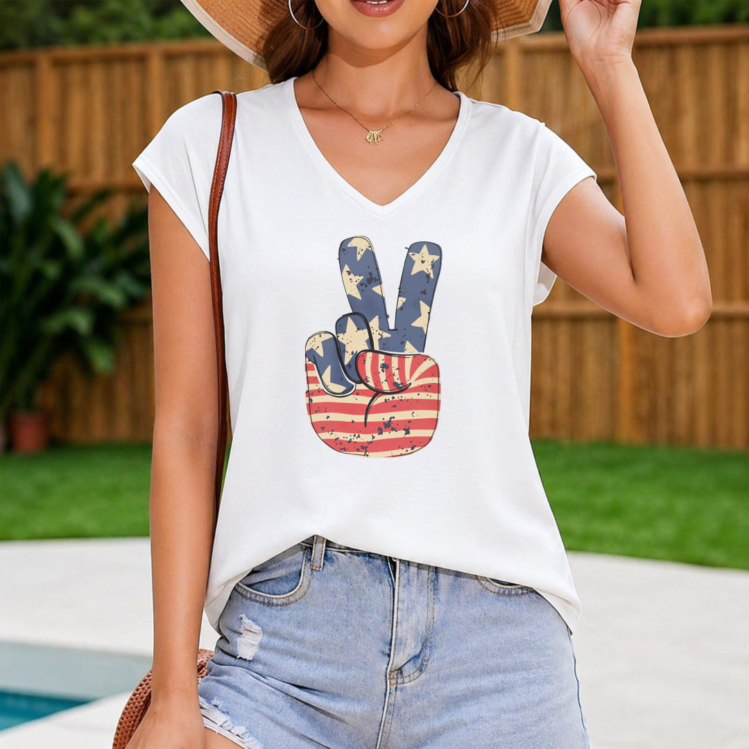 Sleeveless for a Front Women's Color Cotton Tank Top in White