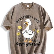 My Little Duck Batik Brand Vintage Washed T-Shirt in Brown