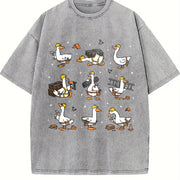 Silly Goose Roofer Vintage Washed T-Shirt in Gray