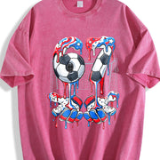 USA 67 Soccer Vintage Washed T-Shirt in Red