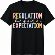 Regulation Before Expectation Cotton T-Shirt in Black