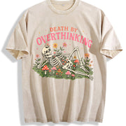 Death by Overthinking Vintage Washed T-Shirt in Beige