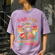 Dad Tax Fathers Day Vintage Washed T-Shirt in Purple