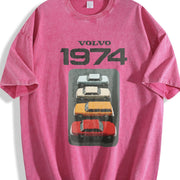 Volvo 1974 Marketing Campaign Vintage Washed T-Shirt in Red