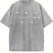Occupational Therapy OT Occupational Minimal Therapist Vintage Washed T-Shirt in Gray