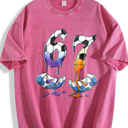 67 Soccer Vintage Washed T-Shirt in Red