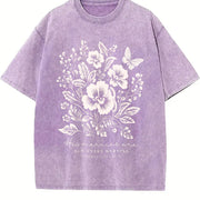 His Mercies Are New Every Morning Vintage Washed T-Shirt in Purple