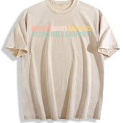Kindness Shows Confidence Bullying Reveals Insecurity Vintage Washed T-Shirt in Beige