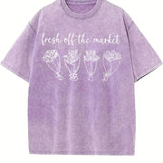 Engagement Engaged Vintage Washed T-Shirt in Purple